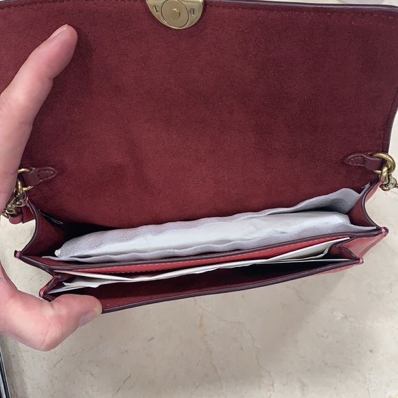 COACH 1941 DREAMER GLOVE TANNED LEATHER CONVERTIBLE CROSSBODY GOLD CHAIN PINK - Picture 15 of 15